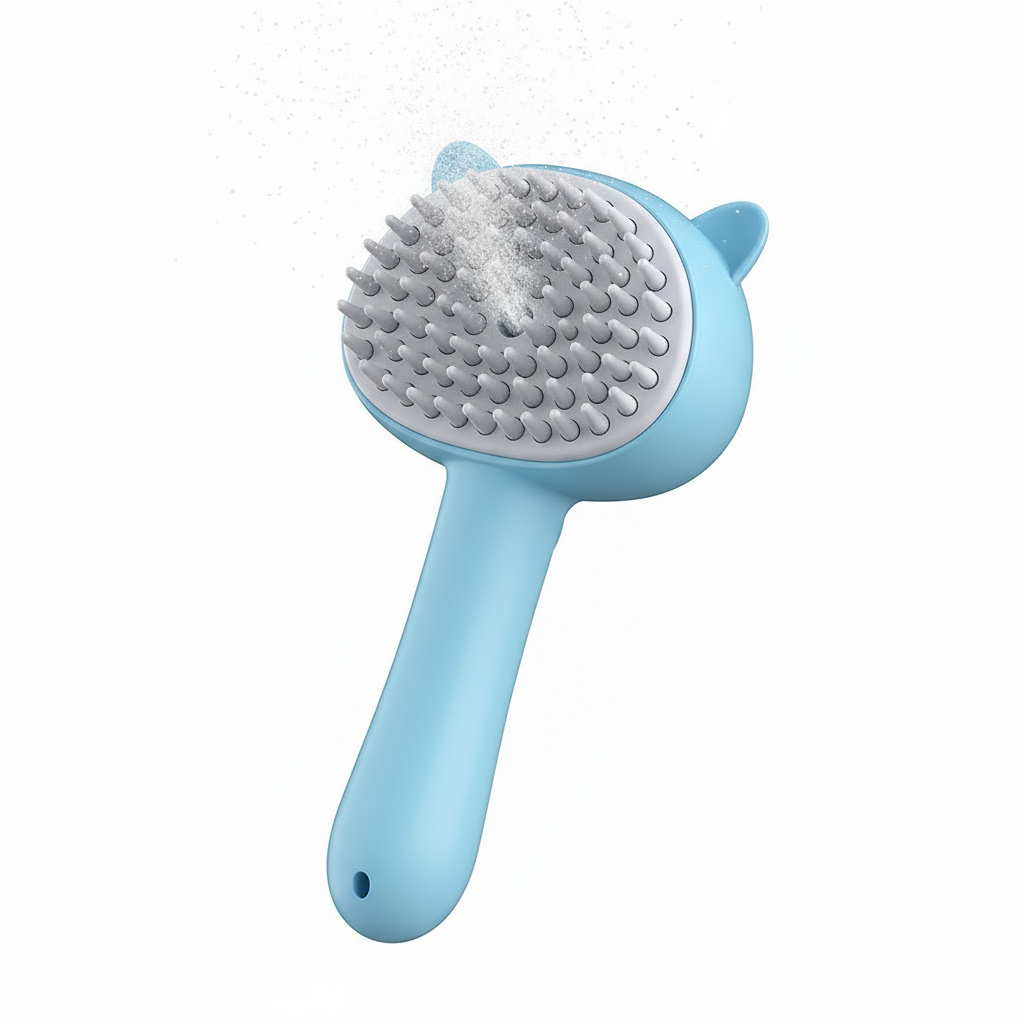 Pojedyncza szczotka z włoskami i mgłą wodną